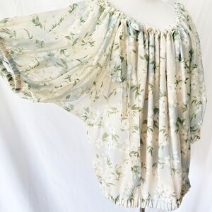 Flowy Floral Silk Zara Blouse Medium
